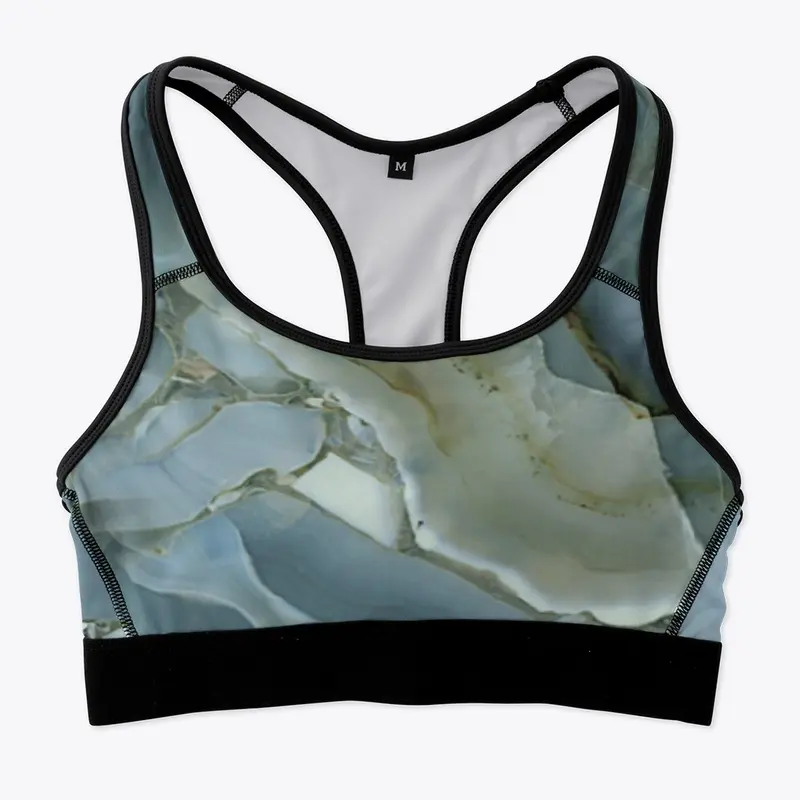 Marbled Blue and Gold Athletic Wear